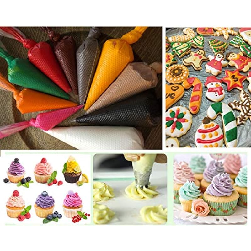 Thickened 100pcs/set Disposable Pastry Bag Icing Piping Bag Cake Cupcake Decorating Bags (12inch Thickened)