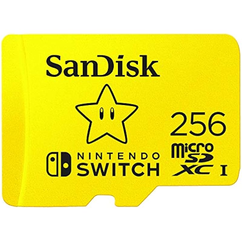 SanDisk 256GB MicroSDXC UHS-I Memory Card for Nintendo Switch – SDSQXAO-256G-GNCZN Yellow