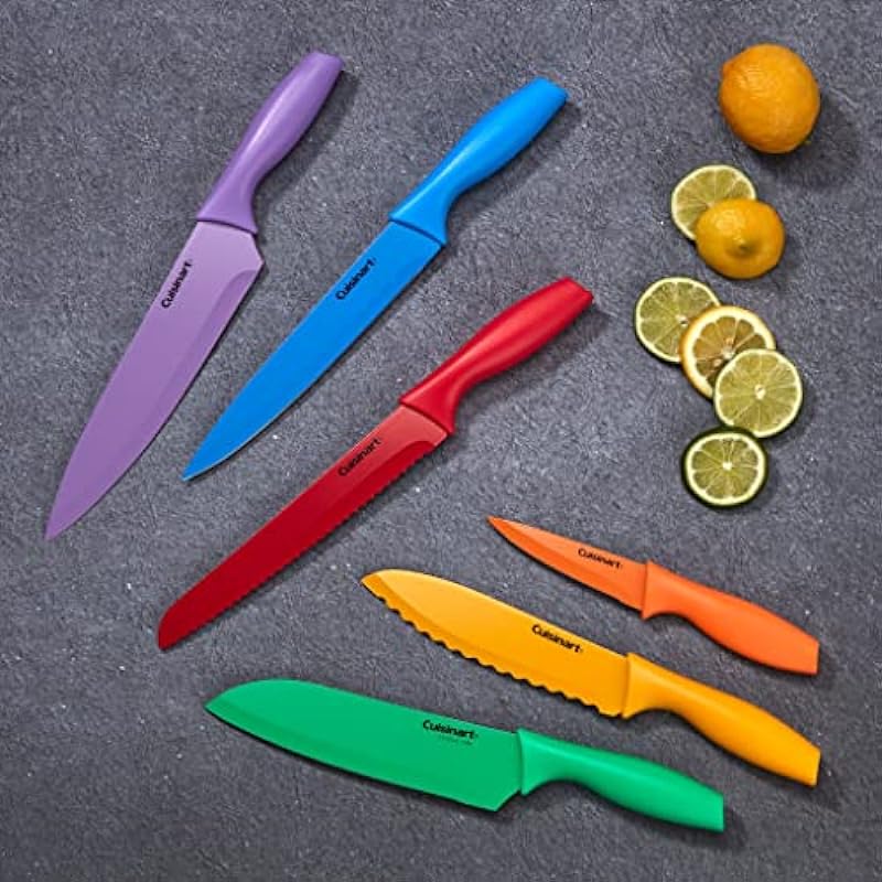 Cuisinart Advantage 12-Piece Knife Set, Bright (6 Knives and 6 Knife Covers)