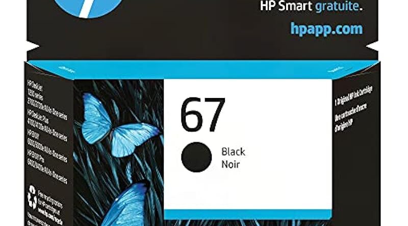 Original HP 67 Black Ink Cartridge | Works with HP DeskJet 1255, 2700, 4100 Series, HP Envy 6000, 6400 Series | Eligible for Instant Ink | 3YM56AN