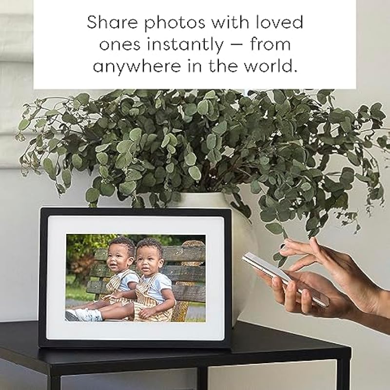 Skylight Digital Photo Frame: WiFi Enabled with Easy Upload from Phone App Capability, Touch Screen Digital Picture Frame Display – Customizable Gift for Friends and Family – 10 Inch Black