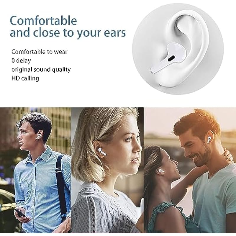 Wireless Earbuds,Air Buds Pods Bluetooth 5.3 Ear Buds Air Bud Pro 3D Stereo Headphones in-Ear Ear Bud,IPX7 Waterproof Earphones Pop-ups Auto Pairi Headsets,for iPhone/Samsung/airpods Case/Android