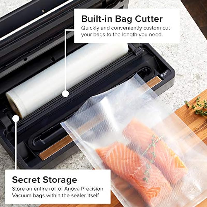 Anova Culinary Precision Vacuum Sealer Pro, Includes 1 Bag Roll, For Sous Vide and Food Storage, black, medium