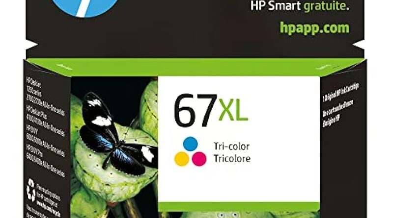 HP Original 67XL Tri-Color High-Yield Ink Cartridge | Works with HP DeskJet 1255, 2700, 4100 Series, HP Envy 6000, 6400 Series | Eligible for Instant Ink | 3YM58AN