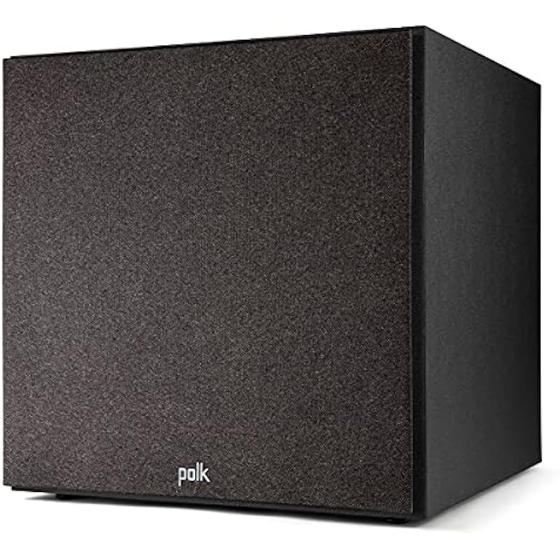 Polk Monitor XT12 Powered Sub – 12″ Dynamic Balanced Woofer & 100W Class A/B Amplifier, Low-Resonance MDF Cabinet & Removable, Precision-Fit Grille, Dolby Atmos & DTS:X Compatible, Midnight Black
