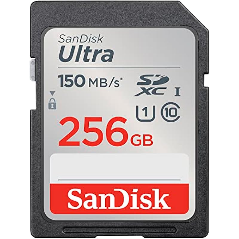 SanDisk 256GB Ultra SDXC UHS-I Memory Card – Up to 150MB/s, C10, U1, Full HD, SD Card – SDSDUNC-256G-GN6IN