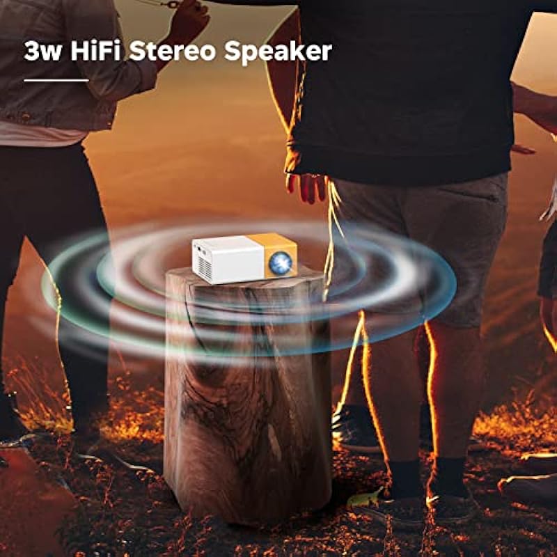 Meer 5G WiFi Mini Projector,Portable Movie Projector,Neat Projector,Proyector Compatible with iphone,Android,Windows,Firestick,PS5,Laptop,Tablet,Provide HDMI,USB,Earphone,AV Port and Remote Controller