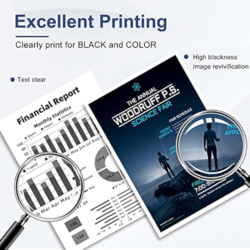 RGiNK Remanufactured 67 XL Ink Cartridge Replacement for HP 67XL Ink Cartridges with Envy 6052 6055 6058 6075 Deskjet 2700 2710 2720 2732 2755 DeskJet Plus 4152 4155 4158 Printer(1 Black, 1 Color)
