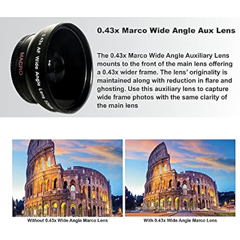 Canon EOS 2000D / Rebel T7 DSLR Camera with EF-S 18-55mm Zoom Lens + SanDisk 32GB Memory Card + Tripod + Case + Wideangle Lenses + ZeeTech Accessory Bundle (20pc Bundle)
