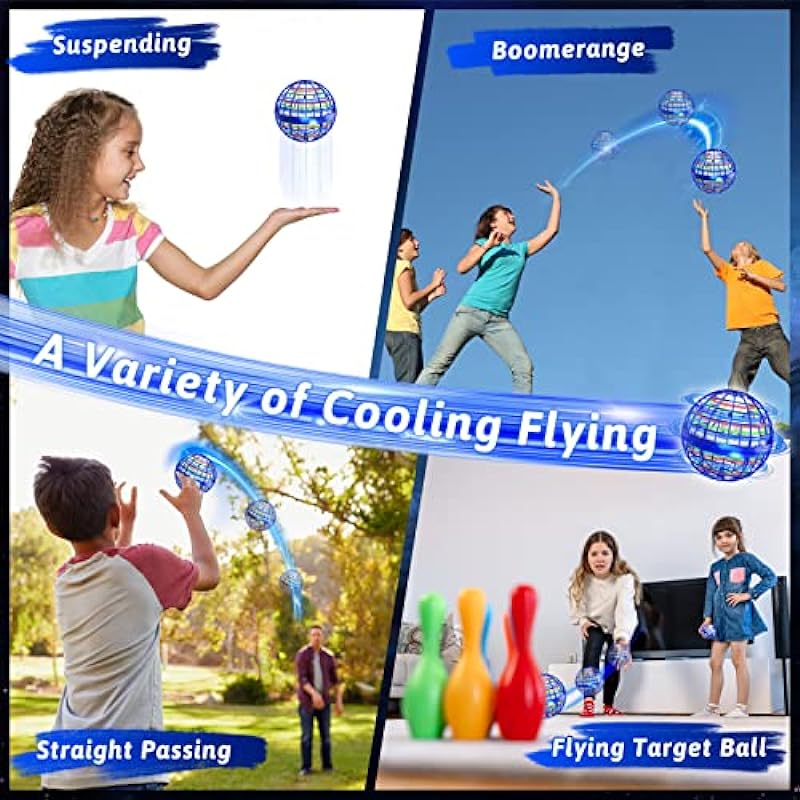 Flying Orb Ball Toys, semai Hover Flying Ball Hand Controlled Hover Ball Mini Drone for Kid Flying Toy, Mini Drone Flying Toy Gifts for boys girls 6-12 years Kids Adult – Outdoor Toys Game Age 8-12