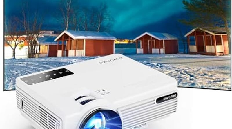 Projector Mini 1080p 4K Supported Full HD 10000 lumens Max 300" Screen Keystone 25% Zoom Compatible with Phone/iOS/Android/HDMI/TV Stick/USB/AV/TF