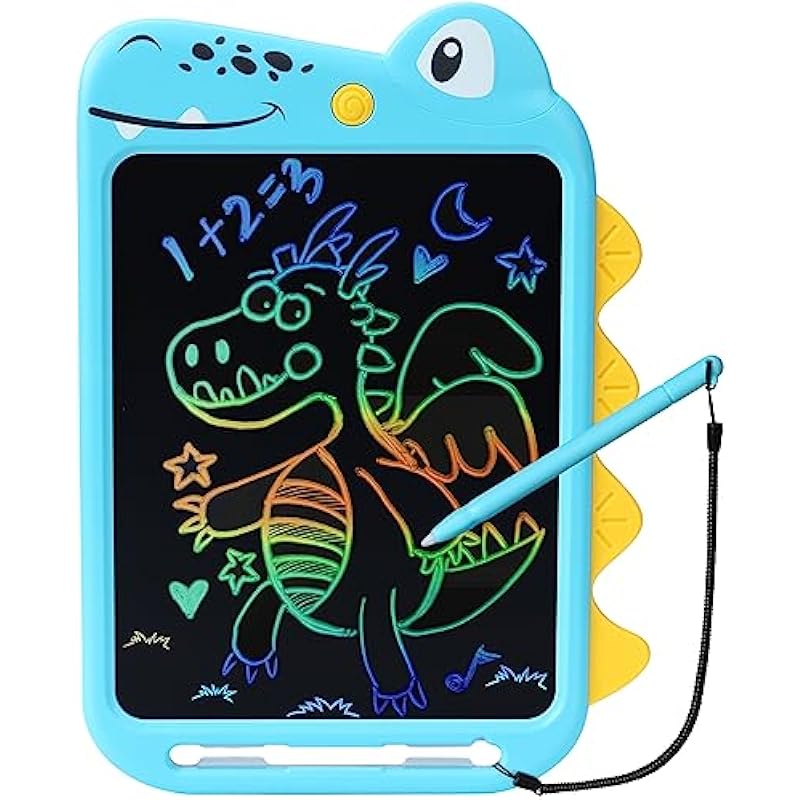 Toddler Toys for 2 3 4 5 6 Years Old Girls Boys Gifts, NOBES LCD Writing Tablet 10 inch Kids Toys Doodle Board, Dinosaur Toys Drawing Pad for Kids 2 3 4 5 6 7 Years Old Boy Girl Birthday Gifts (Blue)