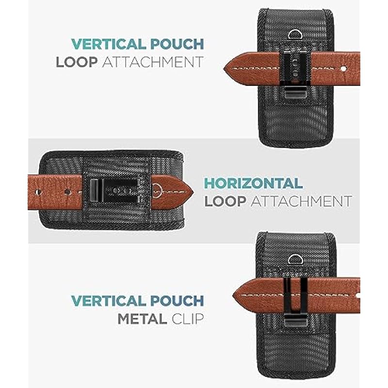 Encased Belt Clip Phone Pouch Designed for Samsung Galaxy Z Flip 5 – Ballistic Nylon Holster (Case Compatible)