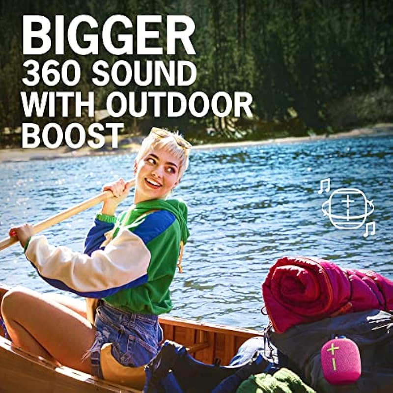 Ultimate Ears Wonderboom 3, Portable Wireless Bluetooth Speaker, Big Bass 360 Sound, Waterproof/Dustproof IP67, Floatable, 33-m (100-ft) Range – Deep Space