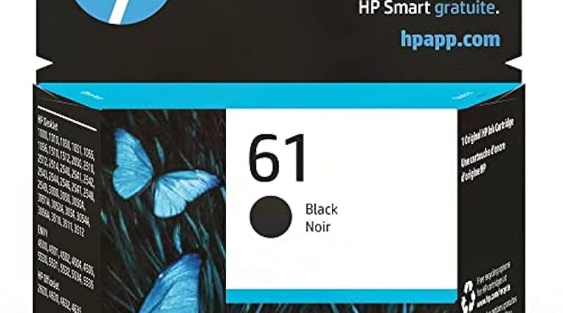 HP 61 Black Ink Cartridge | Works with DeskJet 1000, 1010, 1050, 1510, 2050, 2510, 2540, 3000, 3050, 3510; ENVY 4500, 5530; OfficeJet 2620, 4630 Series | Eligible for Instant Ink | CH561WN