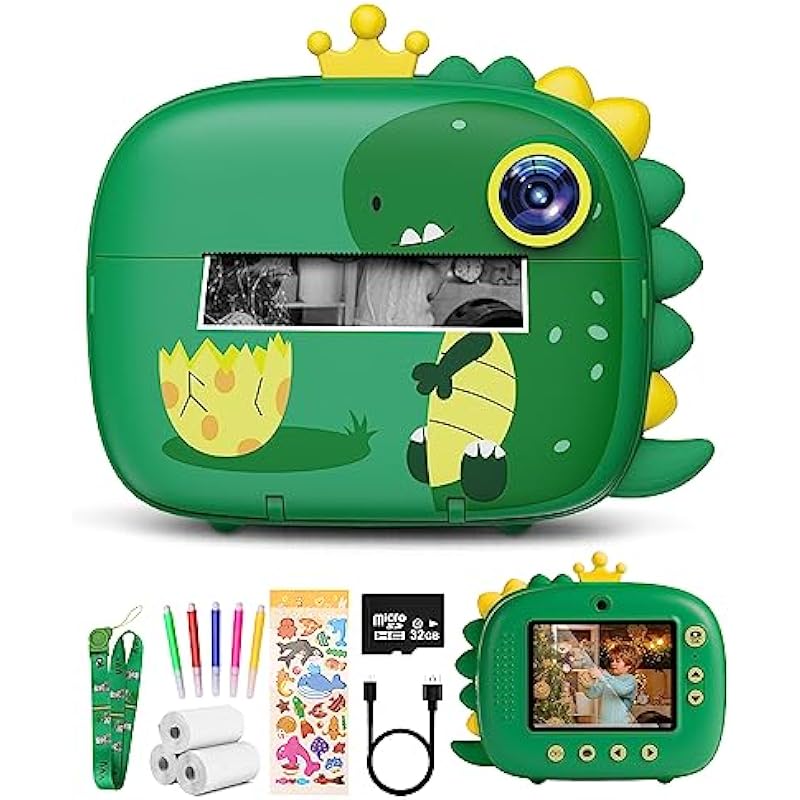 Kids Instant Camera for Toddlers Boys Girls Christmas Birthday Gifts 2.0 Inch Screen 12MP / 1080P HD Video Camera Baby Instant Print Digital Camera