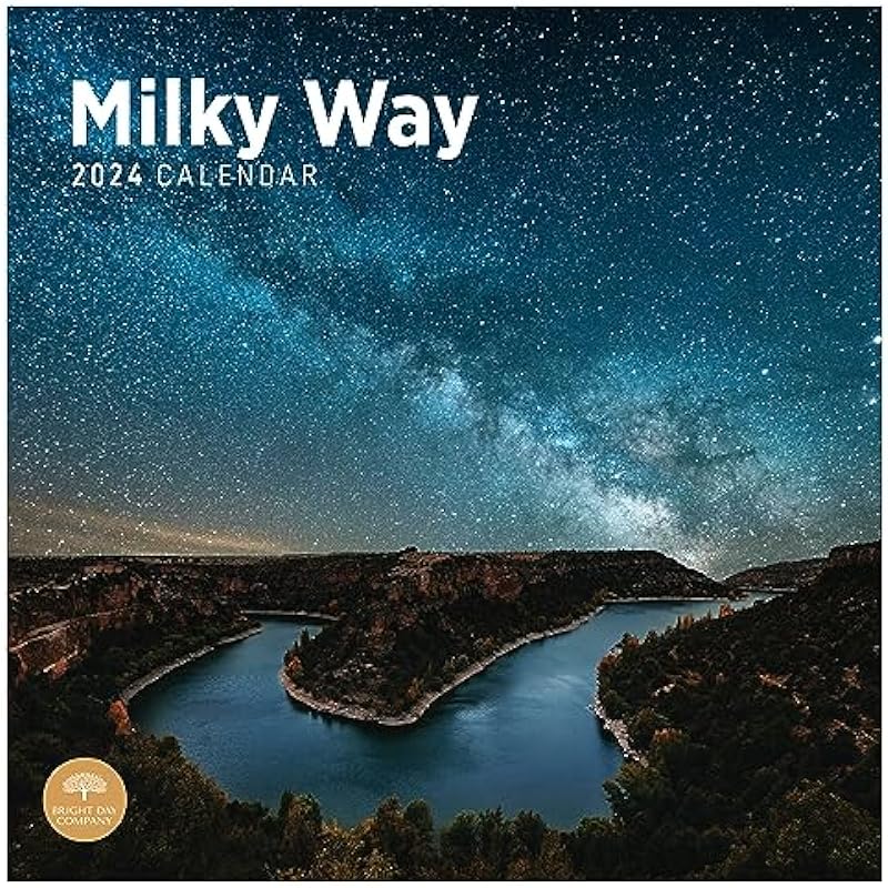 2024 Milky Way Monthly Wall Calendar by Bright Day, 12 x 12 Inch