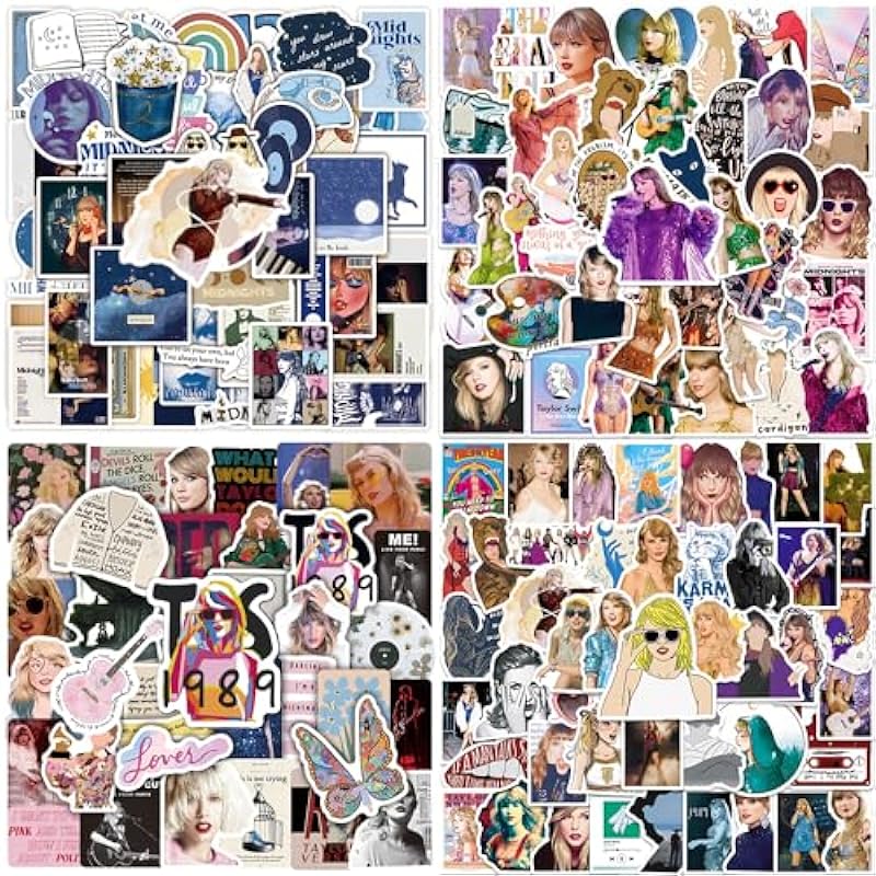 200PCS Taylor Singer Stickers, Pop Vinyl Waterproof Sticker Pack For Laptops, Water Bottles, Skateboards – Show Your Love For Swift And Ballads…