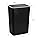 Fasmov Trash Can, 2 Pack 15 Liter / 4 Gallon Plastic Garbage Container Bin with Press Top Lid, Waste Basket for Kitchen, Bathroom, Living Room, Office, Narrow Place (Gray + Black)