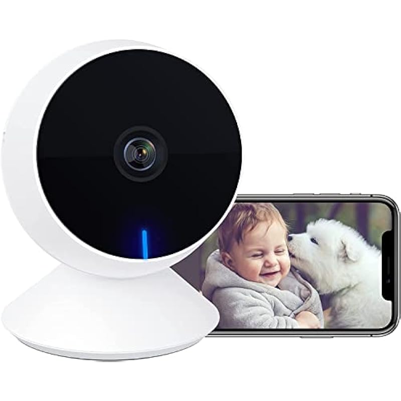 Laxihub Baby Camera 5G WiFi, M1 2K Baby Monitor with Sound & Motion Detection, 2 Way Audio, Night Vision, Smart Home Camera Compatible with Alexa, Google