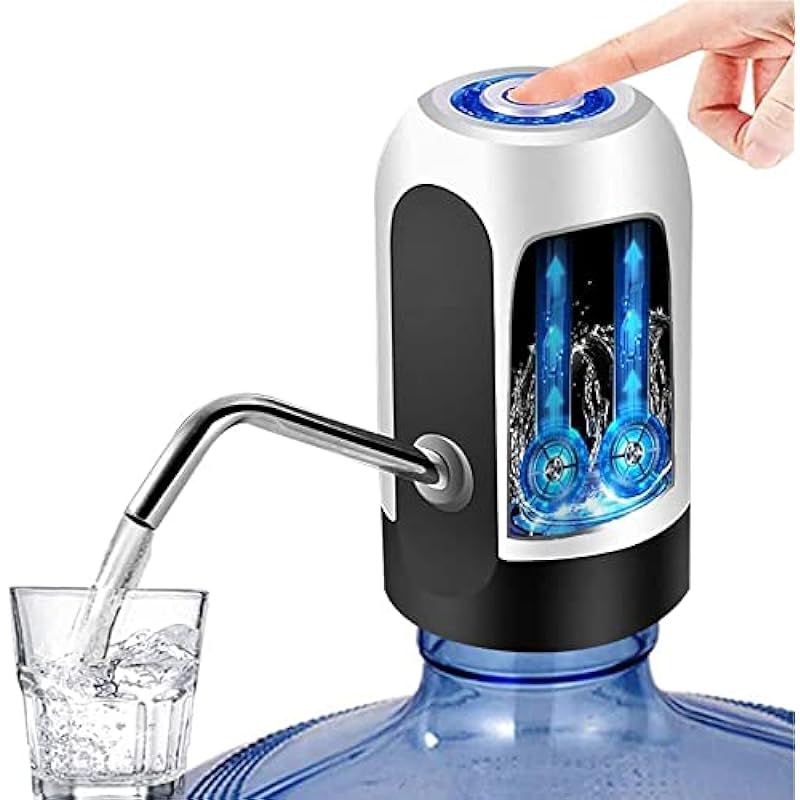 YOMYM Water Bottle Dispenser Portable USB Charging Electric Drinking Water Pump for 5 Gallon Bottle, Automatic Water Jug Dispenser Water Bottle Pump for Home Kitchen Office Camping