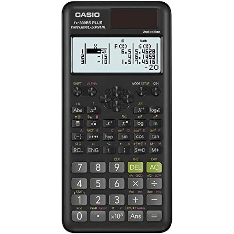 Casio fx-300ESPLUS2 2nd Edition, Standard Scientific Calculator, Black FX-300ESPLS2