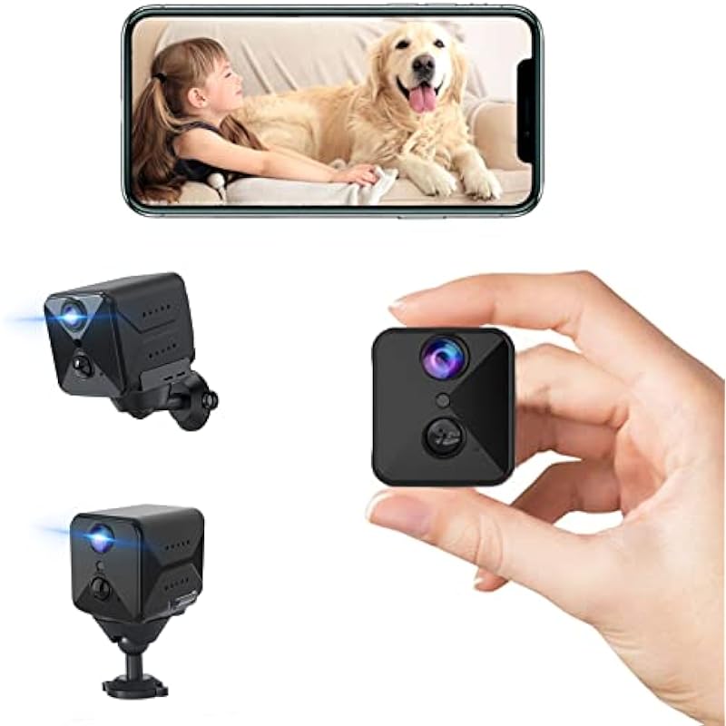 2024 Upgraded Security Camera Wireless Indoor,Mini Security Nanny Camera,100 Days Standby Battery Life,Clear Night Vision,AI Motion Detection Alerts,Real Time Record Surveillance Camera