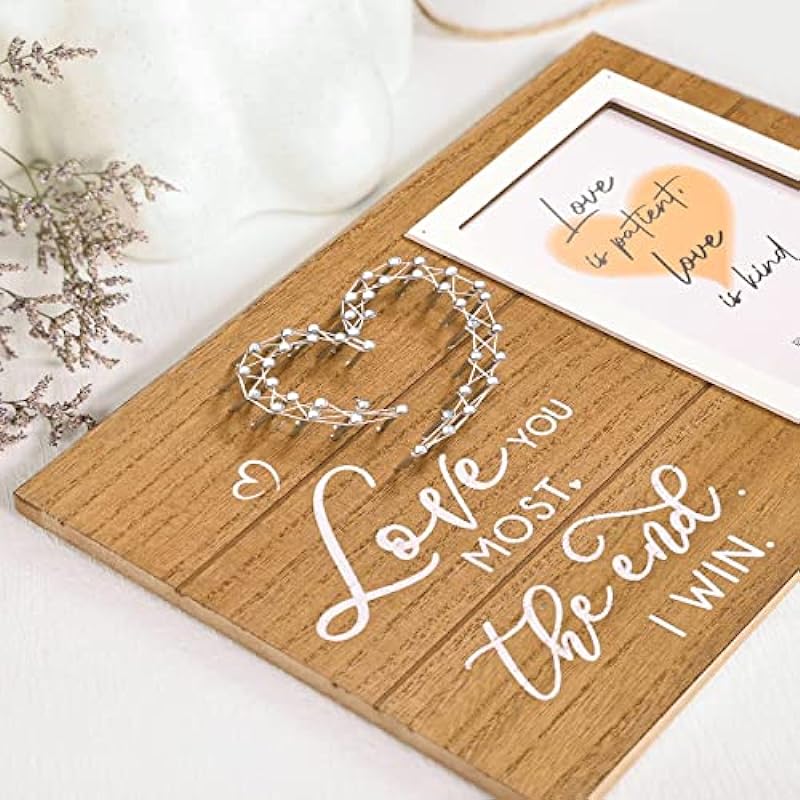 ElegantPark Valentines Day Gifts for Boyfriend Girlfriend Engagement Gifts Wedding Gifts for Couple Love Picture Frame Birthday Gifts for Her Him Wife Fiancé Romantic 4×6 Photo Frame Wood