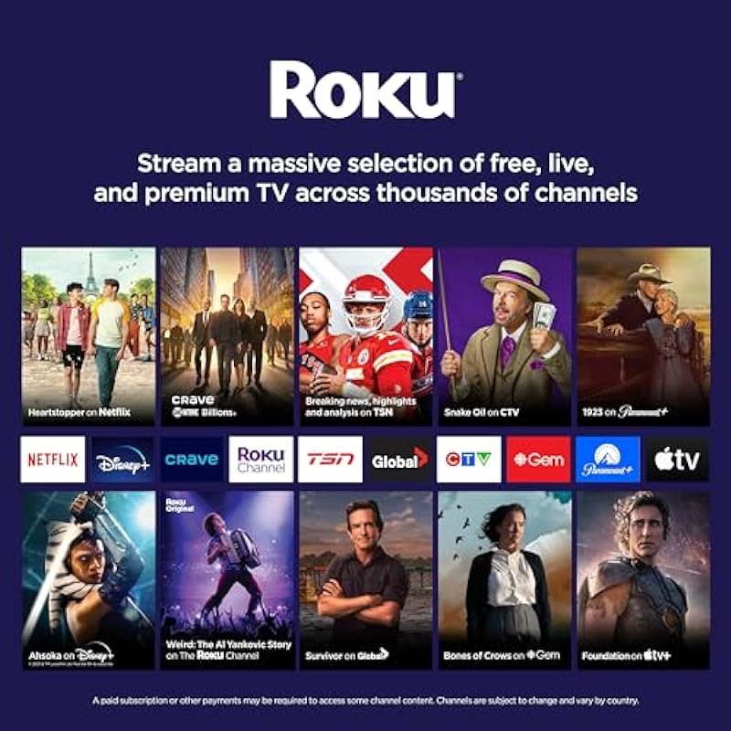 Roku Express (Official Roku Product | New, 2023) HD Streaming Device with High-Speed HDMI Cable and Simple Remote (No TV Controls), Guided Setup and Fast Wi-Fi