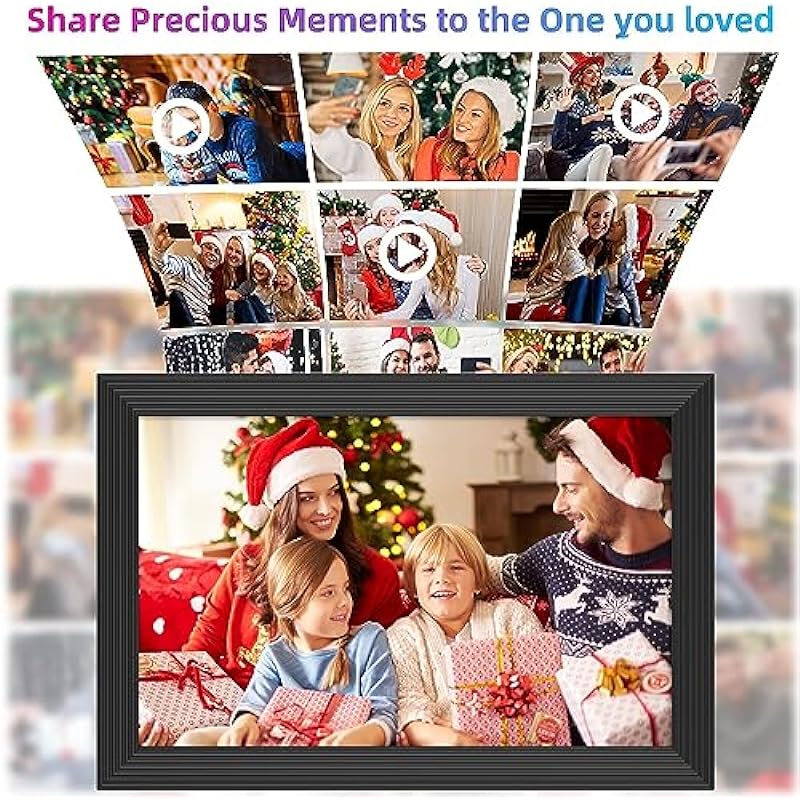FRAMEO Digital Picture Frame, 10.1 Inch Smart WiFi Digital Photo Frame 1280×800 IPS LCD Touch Screen, Auto-Rotate, Built in 32GB Memory, Share Photo or Video Instantly via Frameo App from Anywhere