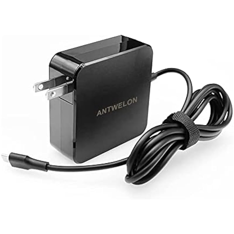 65W 45W USB C Laptop Charger Type C PD Wall Fast Charger ANTWELON Power Adapter Compatible with MacBook Pro 13,Dell Latitude Inspiron,Lenovo,HP Spectre, Acer Chromebook and Any Laptops Smart Phones