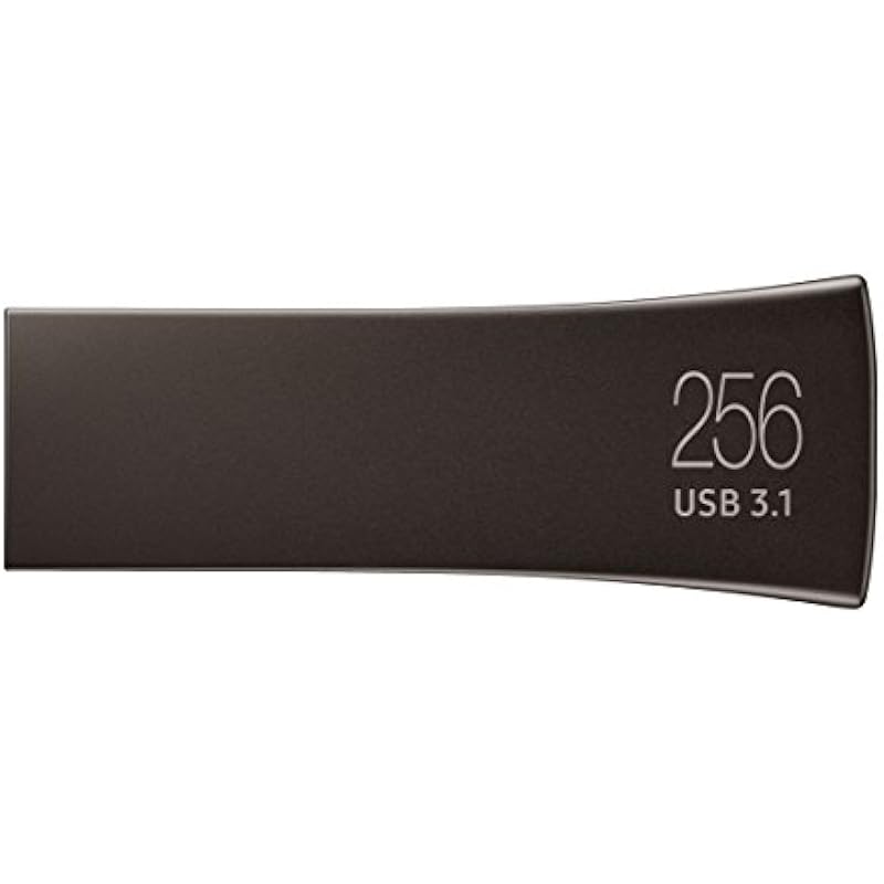 SAMSUNG BAR Plus 256GB – 400MB/s USB 3.1 Flash Drive Titan Gray (MUF-256BE4/AM) [Canada Version]