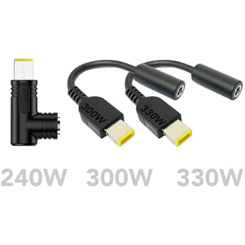 SlimQ 330W DC Power Adapter Connector Kit for Lenovo Laptop, 11×4.5mm DC Connectors Plug