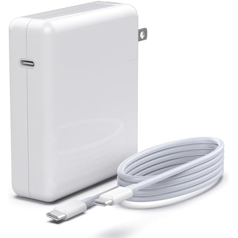 140W Mac Book Pro Charger -USB C Power Adapter Compatible with Mac Book Pro 16, 15, 14, 13 Inch Mac Book Air, iPad Pro, Samsung Galaxy and All USB-C Devices