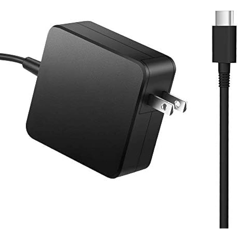 USB C Laptop Charger 87W, 90W Type C AC Adapter Power Cord Replacement for Dell XPS, Lenovo Yoga 910 920 730 HP Spectre X360 Elite MacBook Pro or Other Laptop Pads Phones with USB C Port