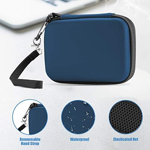 ProCase Samsung T7 / T7 Touch Portable SSD Carrying Case with Silicone Cover, Hard EVA Shockproof Storage Travel Organizer for Samsung T7 Touch Portable 500GB 1TB 2TB USB Solid State Drives -Navy