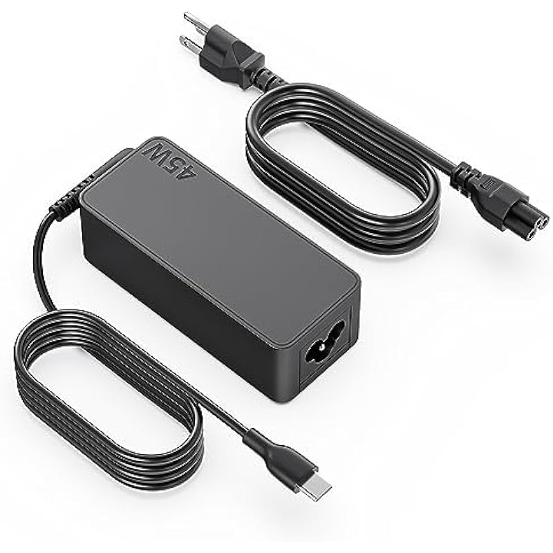 45W USB C Type C Laptop Charger for HP Chromebook X360 11 13 14 14A 11 11A G5 G6 G7 G8 EE HP Spectre X360 13 Elite X2 Acer Lenovo Samsung Dell ASUS Laptop USB C Power Cord AC Adapter