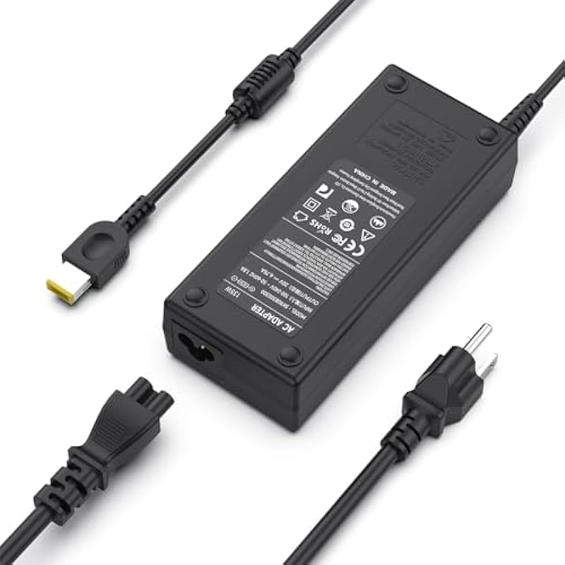 135W 20V 6.75A Laptop Charger for Lenovo 4X20E50558 888015027 Thinkpad X1 Extreme ThinkPad T440P T450P T460P Legion Y520 Y530 Y7000P 81LF 81HC 81LD Ideapad Y50 Y50-70 Y70 AC Adapter Power Supply Cord