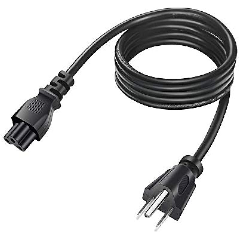 4Ft 3 Prong AC Laptop Power Cord Cable Fit for LG TV/Lenovo Dell HP Asus Acer MSI Razer Toshiba Sony Samsung Adapter Notebook Computer Charger Replacement – (ETL Listed Cable)