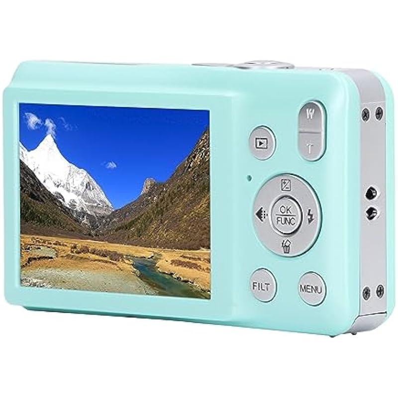 Digital Camera, Portable Video Camera, 8K HD 68MP 16X Zoom Timer Shoot Beauty Filter Digital Camera with 2.7in Screen for Video Recording (Green)