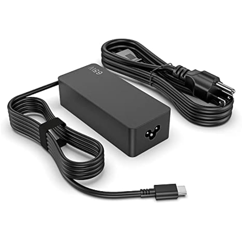 65W USB-C/Type C Laptop Charger Power Supply Adapter for Lenovo Yoga Chromebook series,Thinkpad t480,Lenovo Yoga C930-13,Yoga S730-13,Yoga 920-13,Yoga 730-13,IdeaPad 730s-13,GX20P92530,ThinkPad X1 Carbon,with CA Power Cord