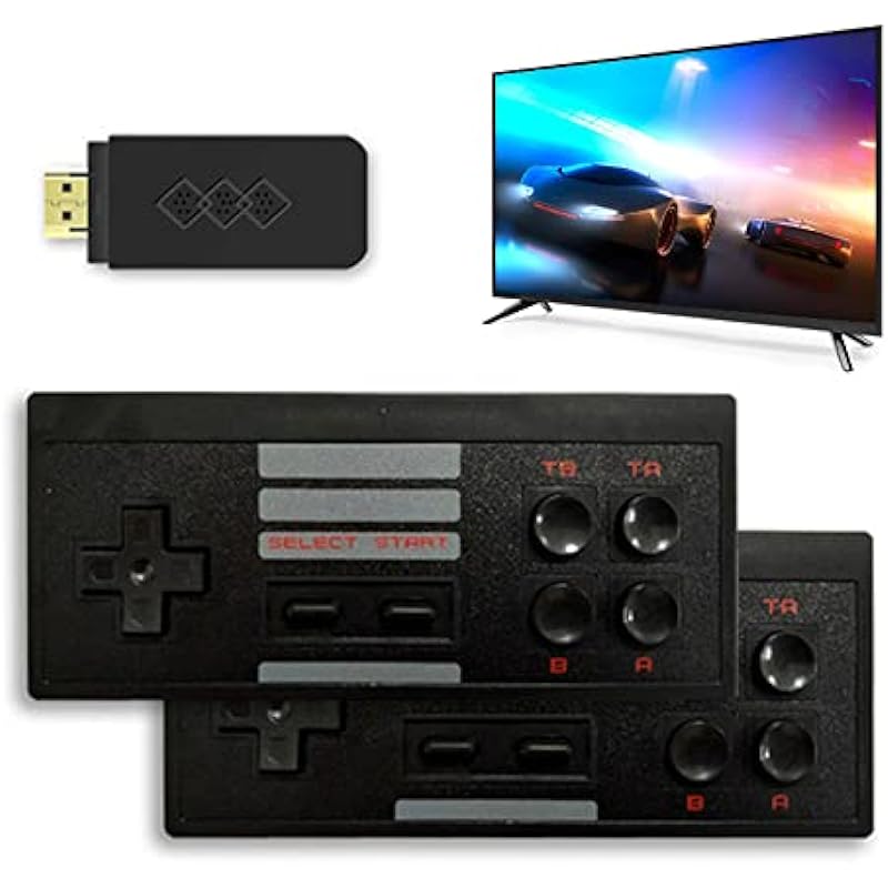 Babibubary Retro Game Stick with 1000+ Classic Video Games HDMI Output NES Wireless Extreme Mini Game Box Old Arcade Plug and Play Video Handheld Game Console 2.1
