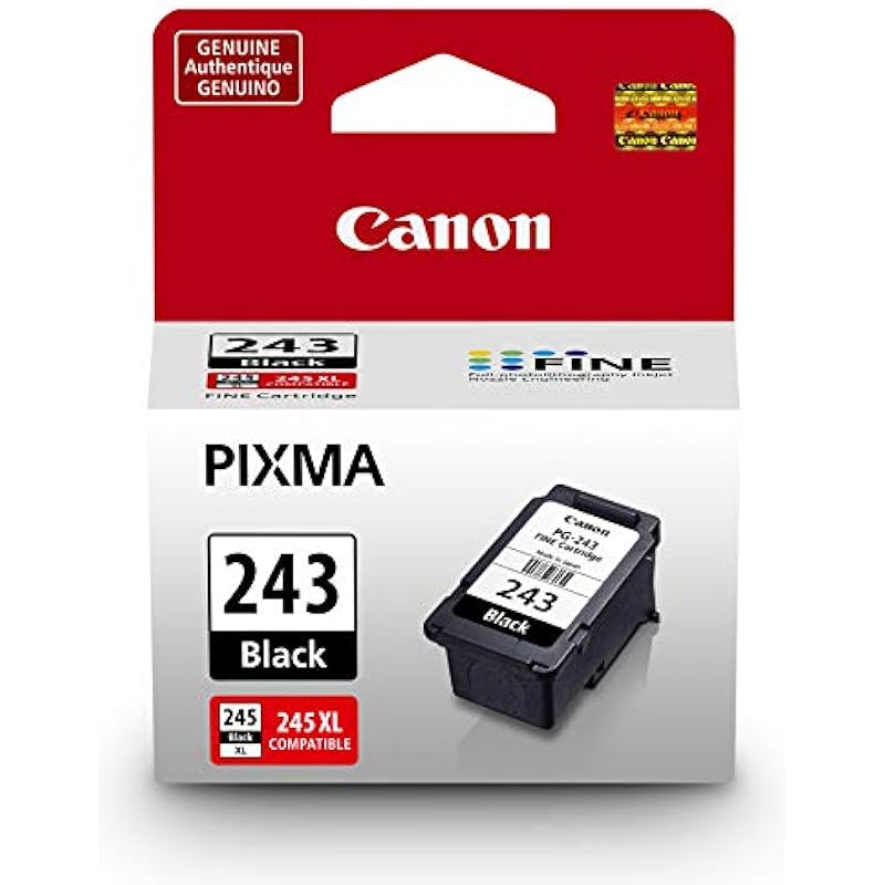 Canon PG-243 Black Ink Cartridge Compatible to printer iP2820 MX492, MG2420, MG2520, MG2920, MG2922, MG2924 MG3020, MG2525, TS3120, TS302, TS202 and TR4520
