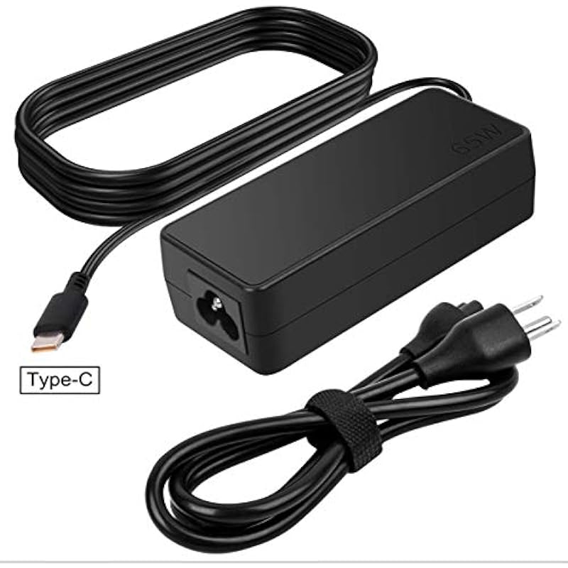 65W AC Charger Fit for Lenovo ThinkPad T480 T490 T490s T590 T495 L480 L380 L390 L490 L590 E580 E490 E495 E590 E595 X390 ADLX65YLC2A ADLX65YAC2A ADLX65YCC2A ADLX65YDC2A Laptop Power Supply Adapter Cord