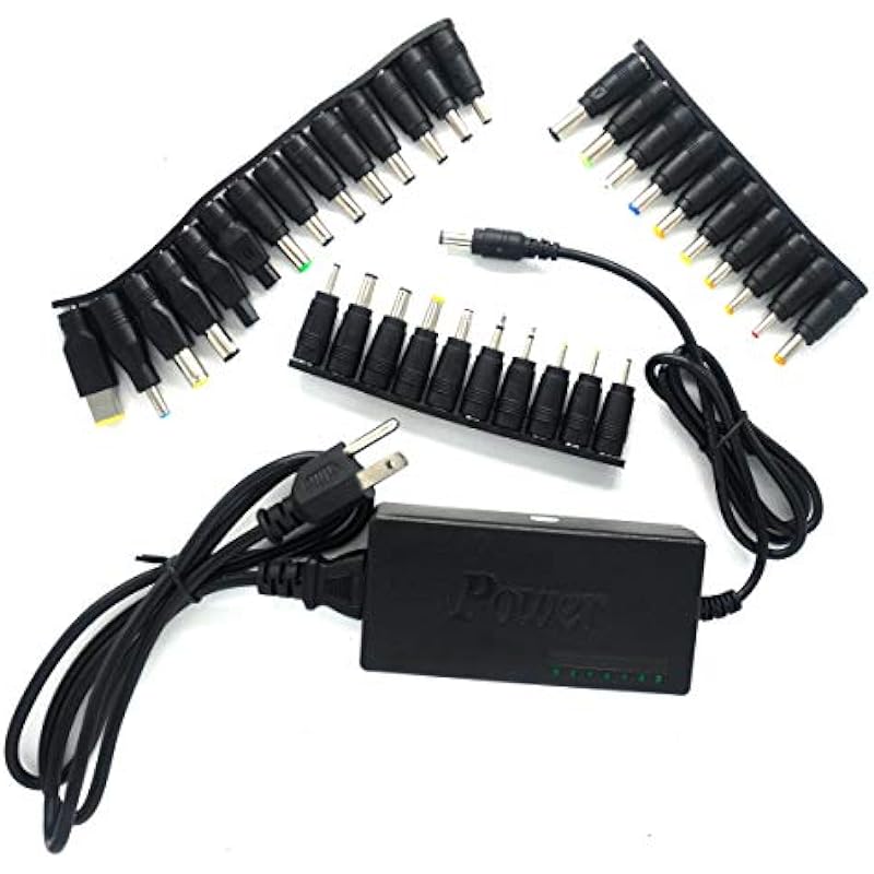 Padarsey Universal AC Power Adapter Charger 96W with 34 pcs Adapters 12V-24V Compatible for Notebook Acer Asus Toshiba Dell Lenovo IBM HP Compaq Samsung Sony Gateway Fujitsu Mobile Phone DVD LCD