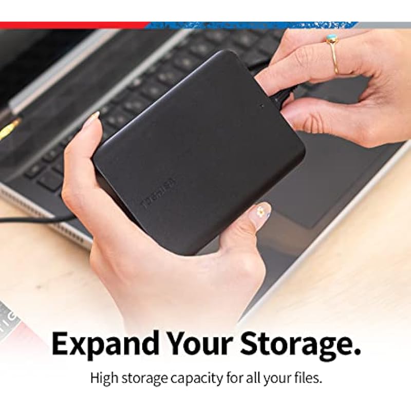 Toshiba Canvio Basics 4TB Portable External Hard Drive USB 3.0, Black – HDTB540XK3CA