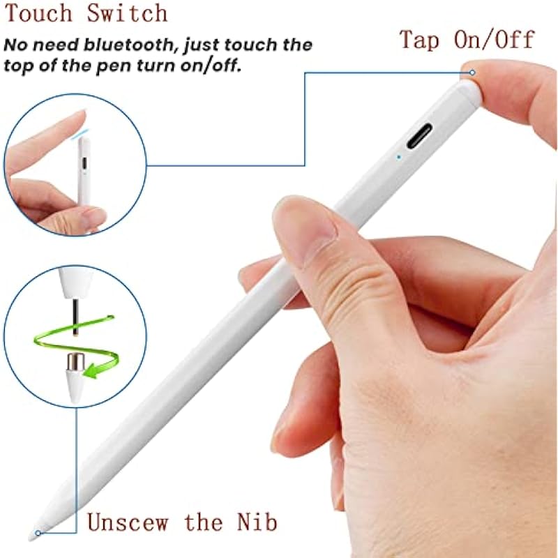 Active Stylus Pencil for Samsung Galaxy Tablet A8 A7,New Plastic Point Tip with Precise and Accurate Drawing Pencil Compatible with Samsung Galaxy Tablet A8 A7 Stylus Pen,White
