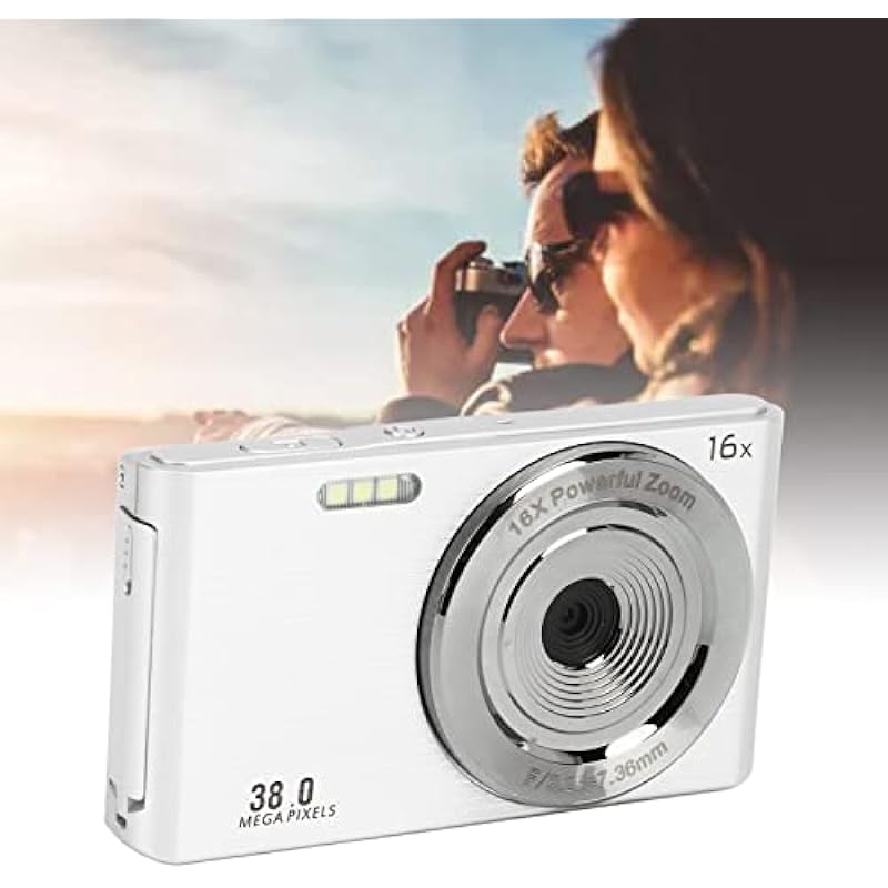 Digital Camera, 2.4 Inch Screen Camera, 1080P 38MP Mini Camera, 16X Digital Zoom, USB Direct Charging, Lightweight and Portable, Also Suitable for Beginners and Children