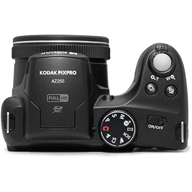 KODAK PIXPRO Astro Zoom AZ255-BK 16MP Digital Camera with 25X Optical Zoom 24mm Wide Angle 1080P Full HD Video and 3″ LCD (Black)
