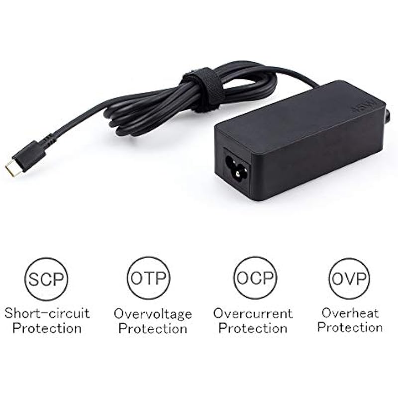 HotTopStar USB-C 45W AC Charger Compatible for Lenovo ThinkPad T480 T480S X280 T590 L390 P51S P52S Lenovo Chromebook C330 S330 100e 300e 500e s340 c340 Series Laptop Type-C Power Adapter Cord
